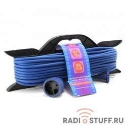 PowerCube Шнур-удлинитель (PC-B1-F-30-R) 16А/3,5 кВт, 1 розетка, 30м, морозостойкий, на рамке